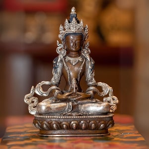 Amitabha Buddha Statue from Nepal - Buddha for Long Life | Hand made Statue for Meditation or Decoration