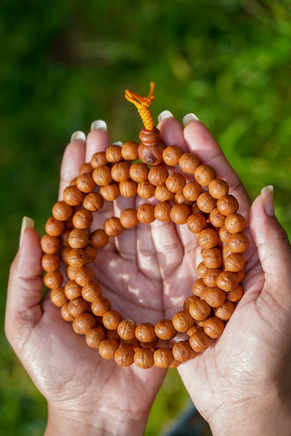 Bodhi Japa Mala Genuine Bodhi Seed From Nepal for Buddhist Prayer &  Spiritual Awakening Natural Stone Wrist Mala 