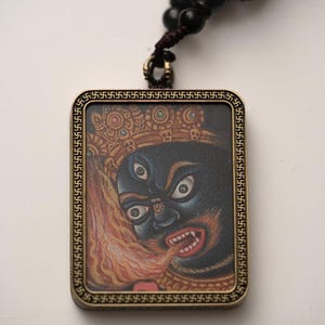 Mahakala Tibetan Ghau Locket | Unique Artisan Pendant for Safeguarding Energy, Deepening Meditation & Invoking Fierce Blessings