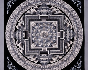 Sale -White Tara Mandala Thangka Painting | Mandala Thangka Painting of White Tara | Best for spiritual practices and room decor