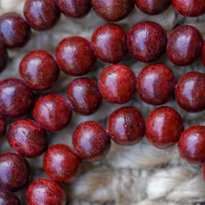 Genuine Rosewood Mala: Natural Wood Prayer Beads - Sacred Jewelry