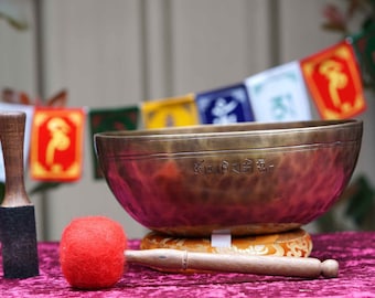 Full Moon Singing Bowl: Hand Hammered, Energized by Monks