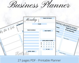 Business Planner - Small Business Organizer Direktverkauf Home Business Bundle Classic Big Happy Planner Insert PDF Printable Binder