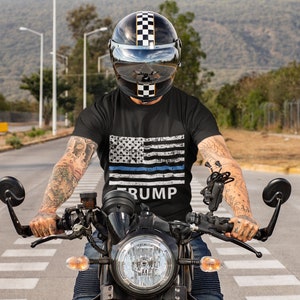 Thin Blue line Cops for Trump Police Union Trump Short sleeve soft t-shirt