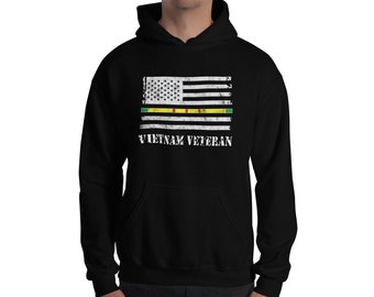 Vietnam Veteran Flag  Hooded Sweatshirt