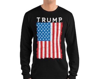 Trump Flag Trump MAGA Keep America Great Long sleeve t-shirt (unisex)
