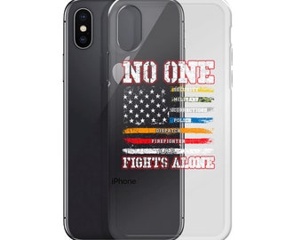 No One Fights Alone Thin Blue Line iPhone Case