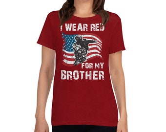Military Deployment Wear Red Military Women's short sleeve t-shirt