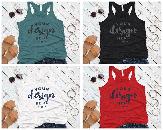 Bella Canvas Racer Back Tank Mockup Photoshop File Change