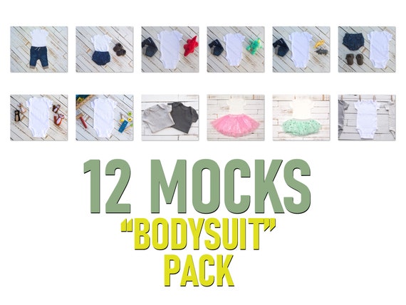 12 Mockups Bundle Bodysuit Mockups Pack Etsy