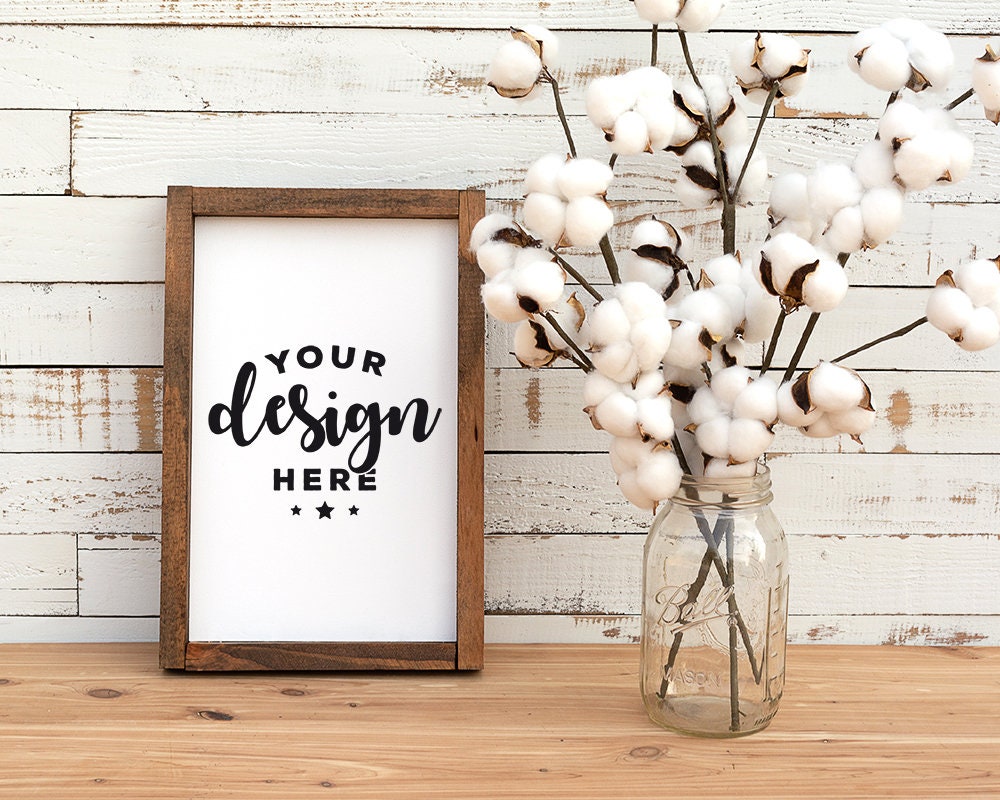 Download Farmhouse Sign Mockup Wooden Frame Mockup White Farmhouse ...