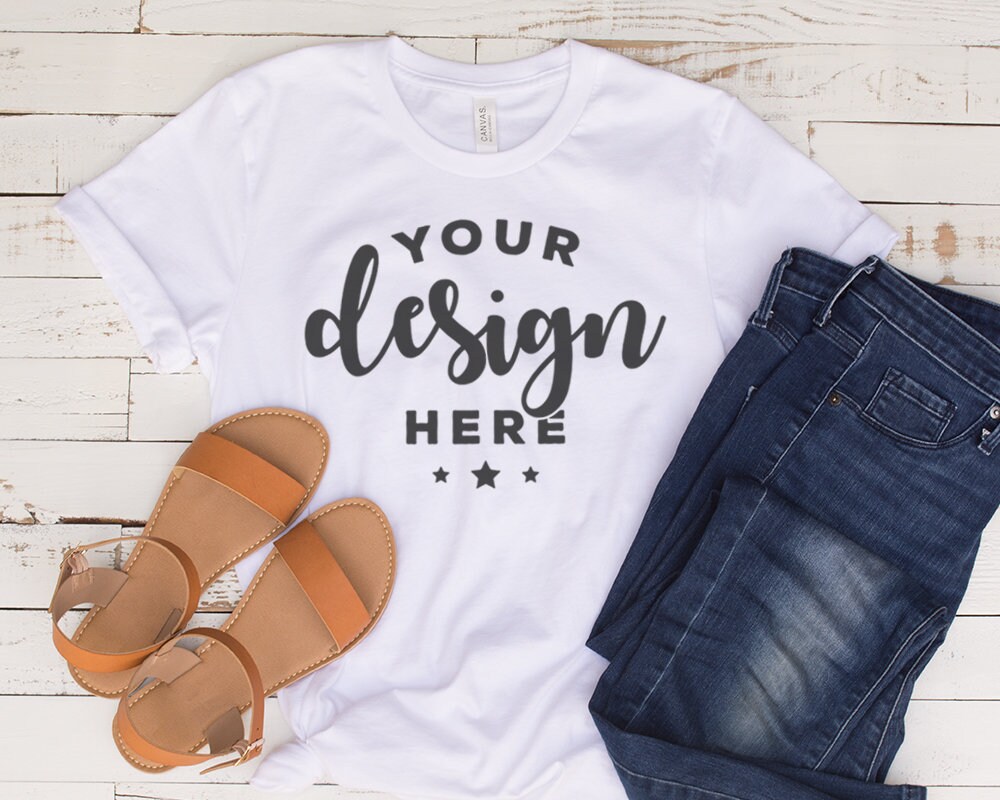 Bella Canvas 3001 Tshirt Mockup With 