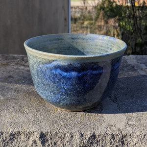 Blue and teal ceramic bowl