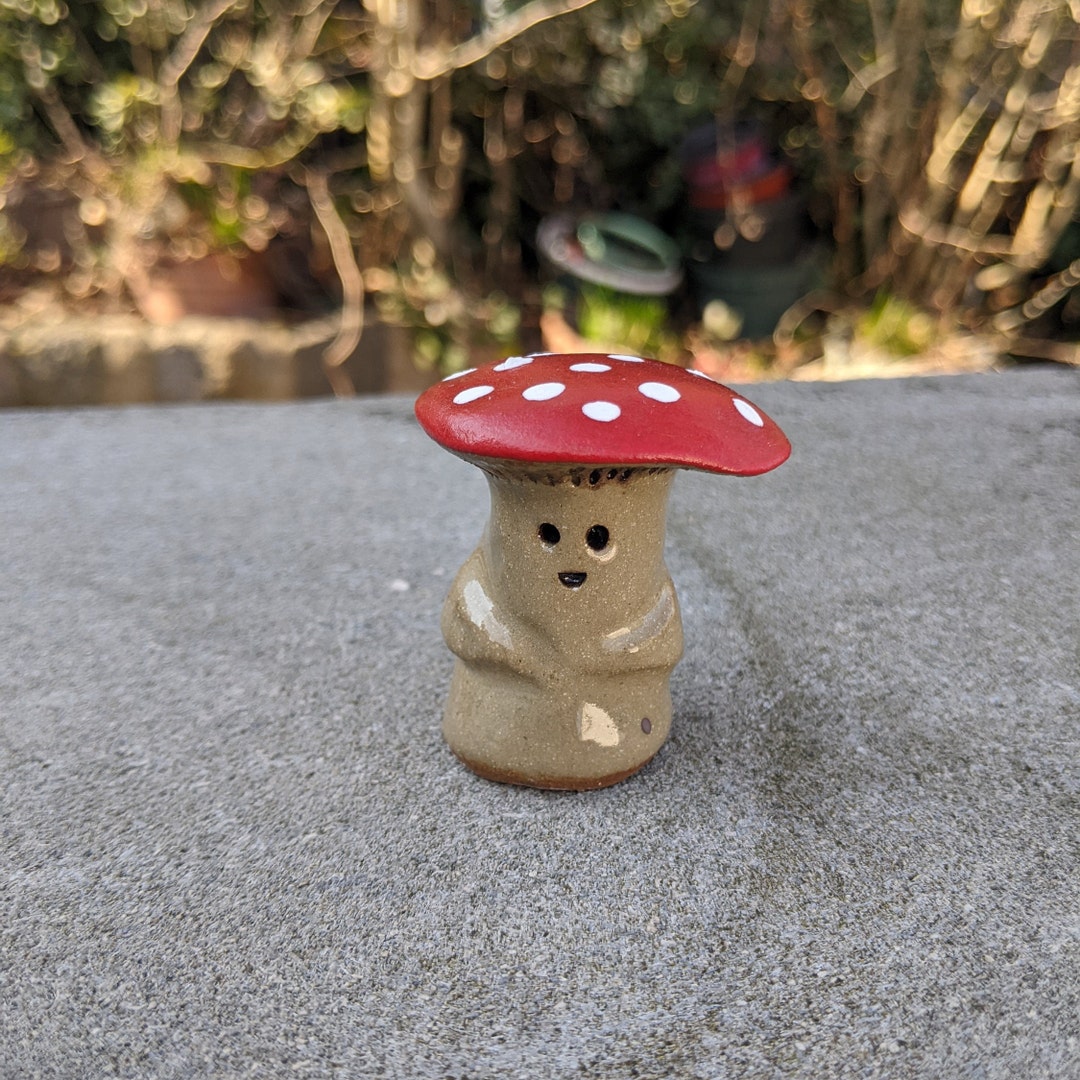 Cute Mushroom Man Figurine Etsy