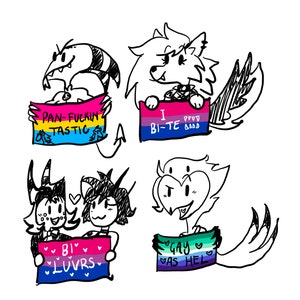 Stickers Sketchy Doodle pour hôtel Hazbin/Helluva Boss LGBTQ+ Pride Flag