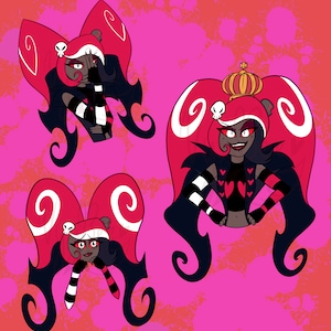 Danganronpa x Hazbin Hotel Velvette Junko Enoshima Stickers
