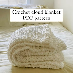 Crochet Cloud Blanket for Beginners PDF Pattern