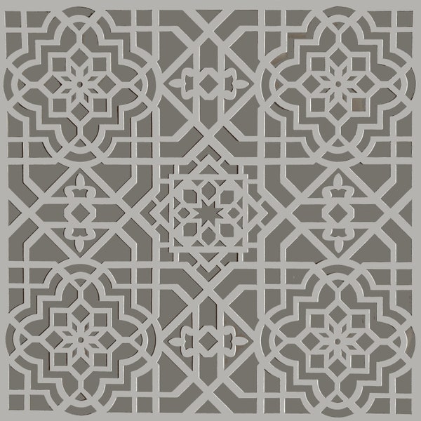 Moroccan Tile Stencil - Small