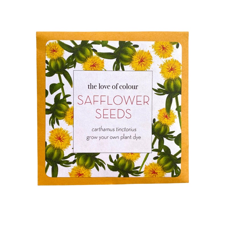 Safflower Seeds carthamus tinctorius Grow your own natural dye garden image 1