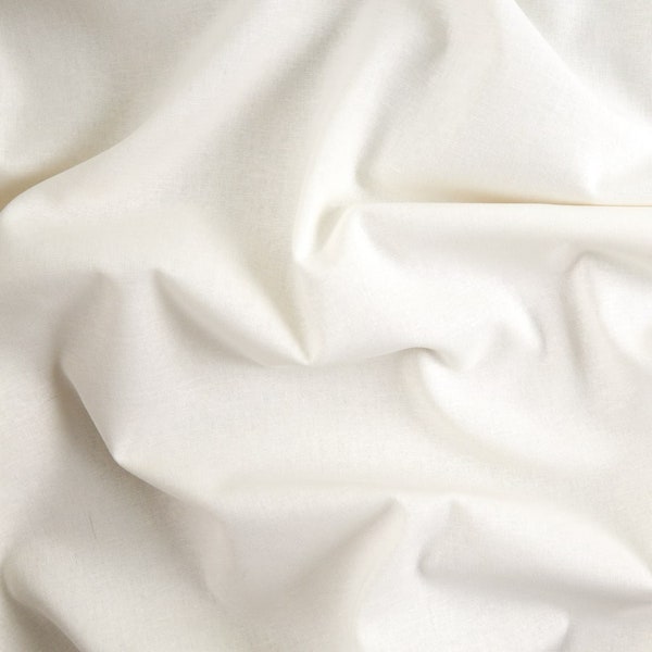 Linen Fabric for dyeing - PFD (Prepared for Dyeing)  Bleach White Essex Linen by Robert Kaufman - by the 1/2 yard