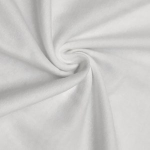 Organic Cotton Fabric for dyeing - PFD (Prepared for dyeing) Mammoth Solid Light Flannel - by the 1/2 yard