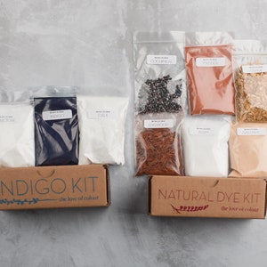 Make a Rainbow Natural Dye Kit Bundle One Indigo Kit, One Natural Dye Kit, all six colours of the rainbow. Learn how to use natural dyes image 2