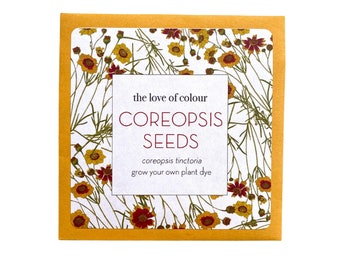 Coreopsis Seeds - coreopsis tinctoria - Grow your own natural dye garden