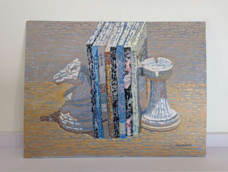 Affordable Original Art, Oil Painting, Art Books, Chess, Still Life