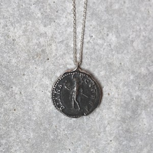 Sterling Silver Diana Goddess Ancient Coin Replica Necklace