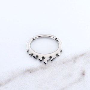 Beautiful Daith Piercing Septum Ring Tragus/Cartilage/Helix  316L Surgical Steel 16g - 7mm