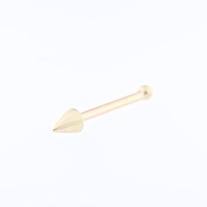 14K massivt guld liten spikig näsbensörhänge - 20G - 6,5 mm innerdiameter