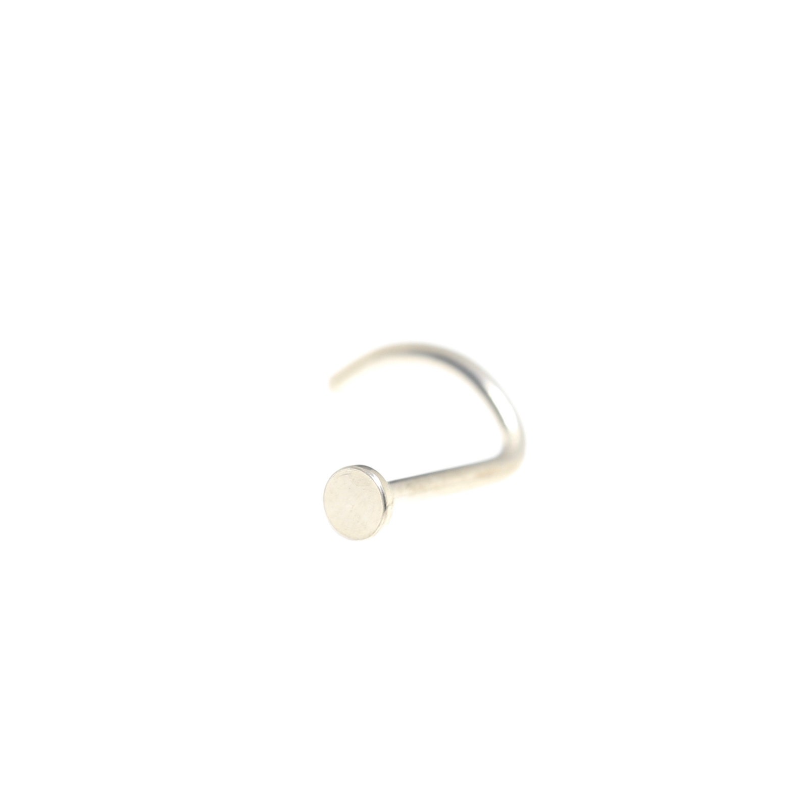 Tiny 20G Nose Ring Flat Disc Nose Stud 316L Surgical Steel Etsy