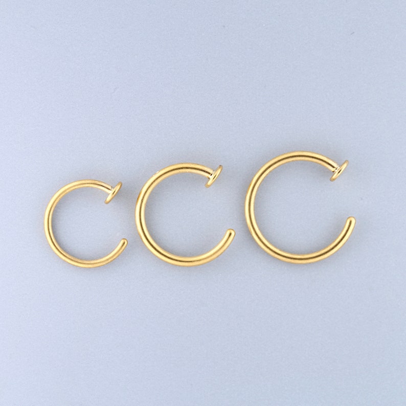 Gold Nose Ring Stopper Nose Hoop Nose Nostril Ring Piercing Etsy