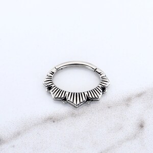 Beautiful Daith Piercing Septum Ring Tragus/Cartilage/Helix  316L Surgical Steel 16g - 7mm