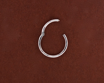 18k Solid White Gold Clicker Ring – Helix, Septum, Tragus