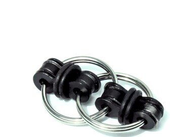 Fidget Toy a catena di bicicletta – Fidget in metallo a doppio anello, Fidget EDC per adulti, spinner meccanico, giocattolo da scrivania per concentrazione e sollievo dallo stress