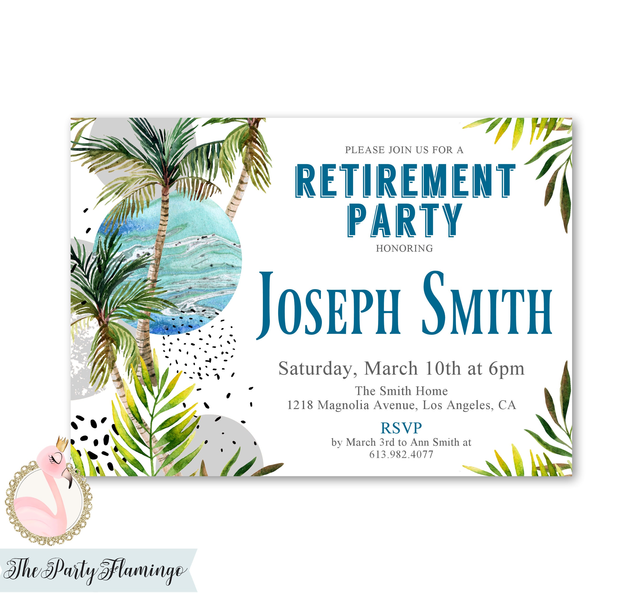 Beach Retirement Invitation Tropical Ocean Retirement Party - Etsy Beach Retirement Invitation Tropical Ocean Retirement Party - Etsy