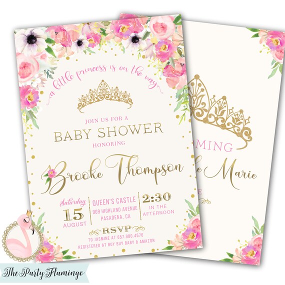 princess jasmine baby shower invitations