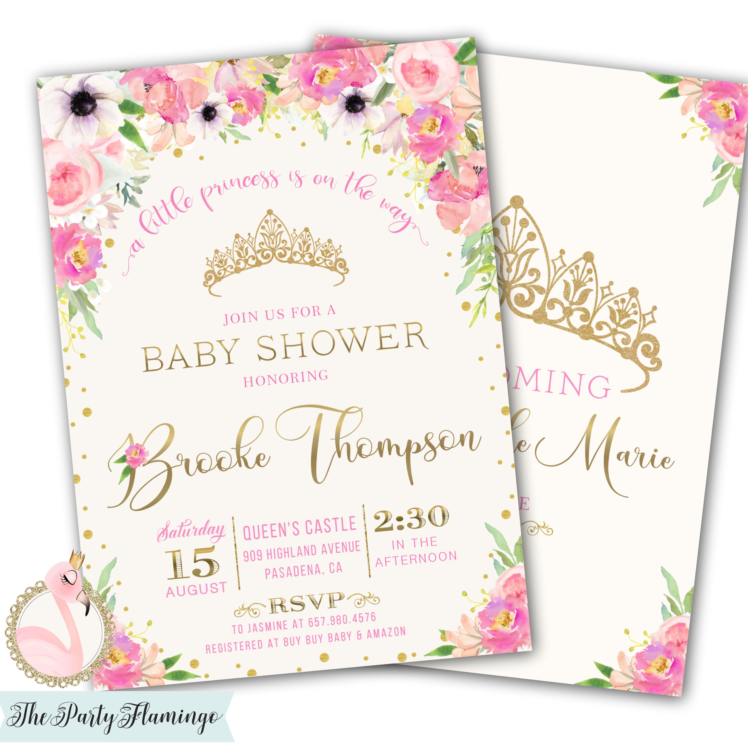 Princess Baby Shower Invitation A Little Princess is on the Etsy