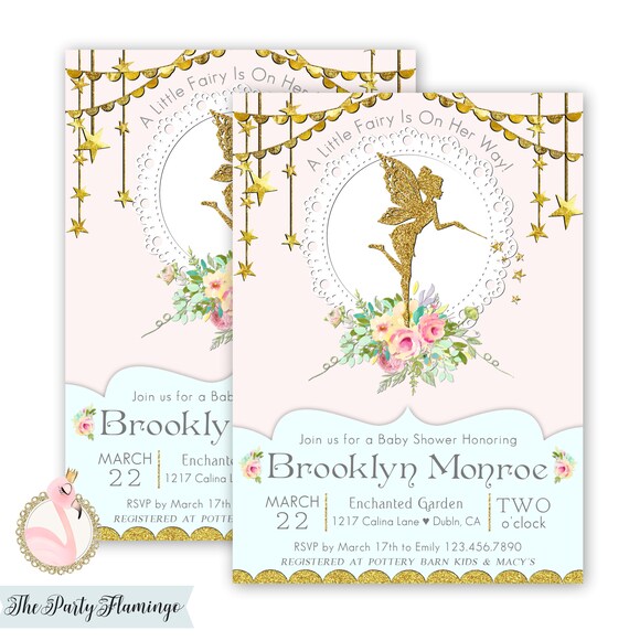 Fairy Baby Shower Invitations little 