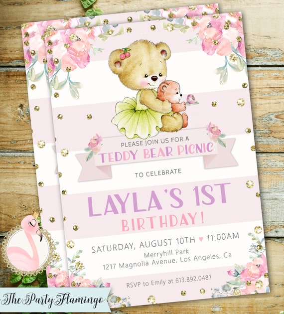1st birthday teddy bear