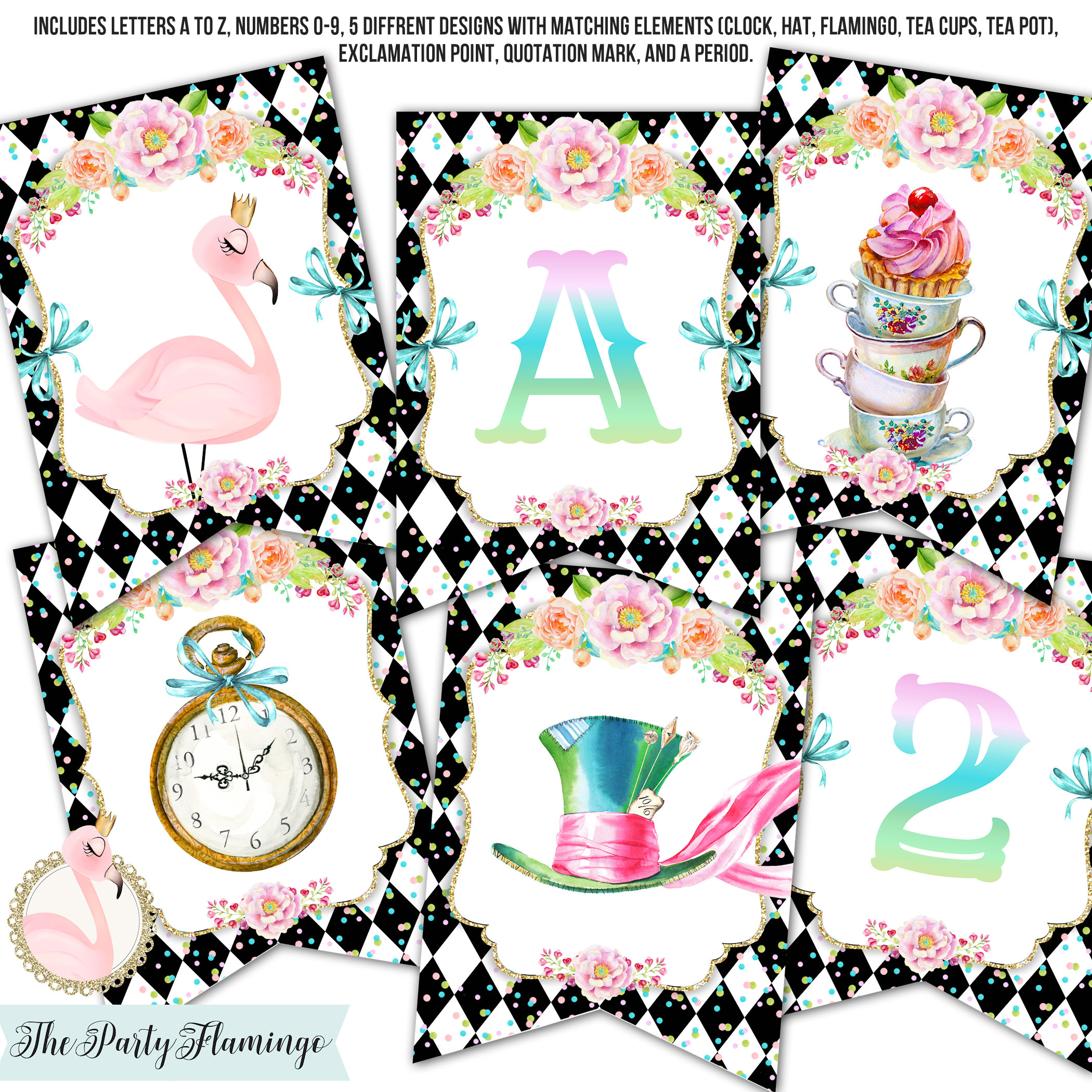 Birthday Poster Personalized Birthday Sign Printable Tea Printable Birthday Decorations DIY Birthday Decorations for 1st Birthday