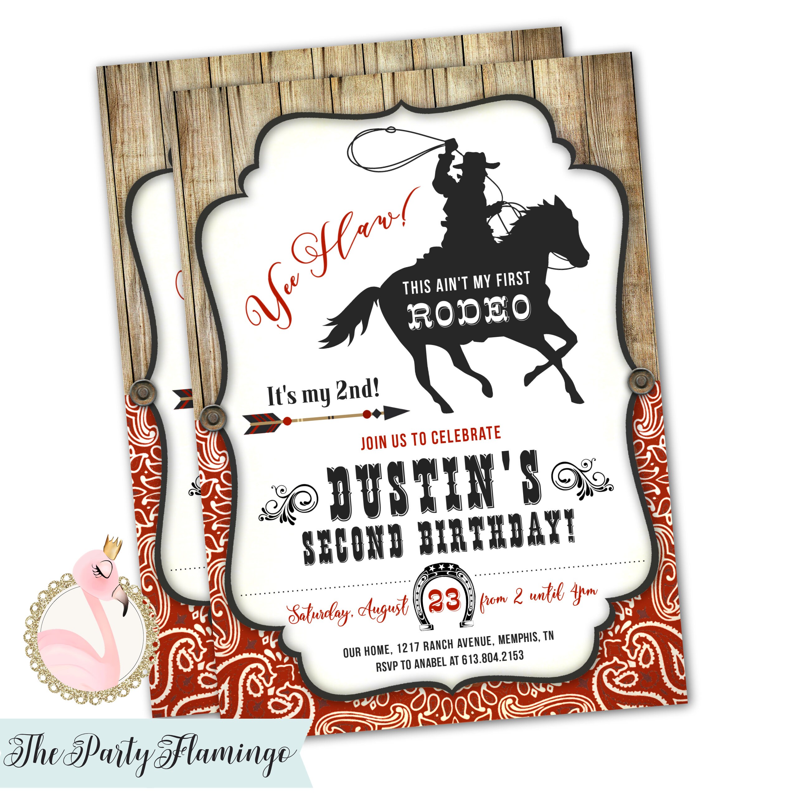 This is My First Rodeo Invitation Rodeo Birthday Party Etsy
