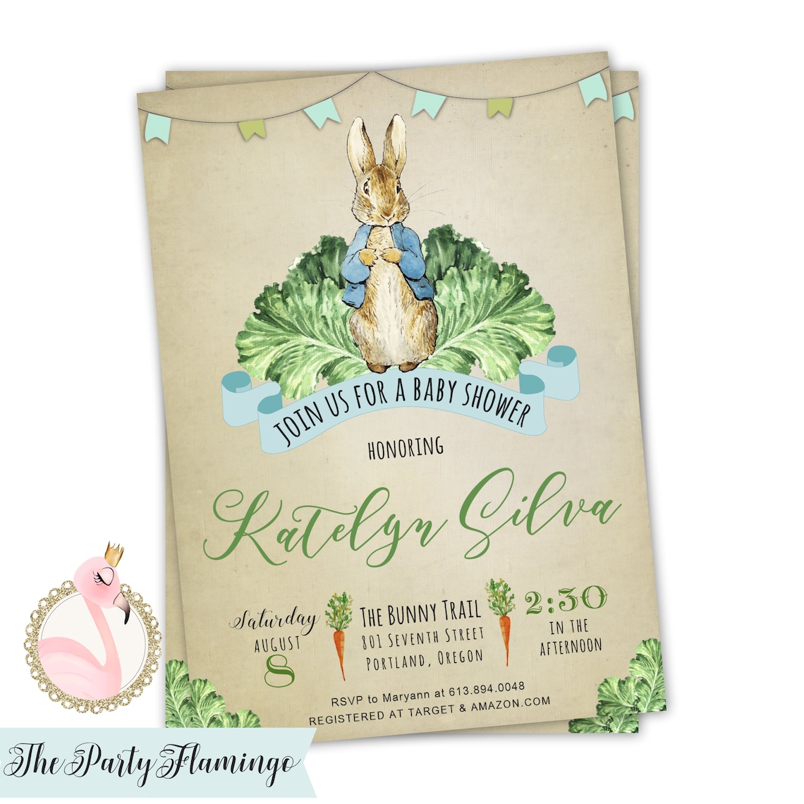 Peter Rabbit Baby Shower Invitation Peter Rabbit Invitations Etsy