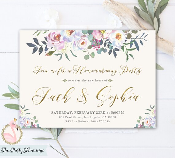 Fl Housewarming Invitation Party Invite Fl Housewarming Invitation, Housewarming Party Supplies
