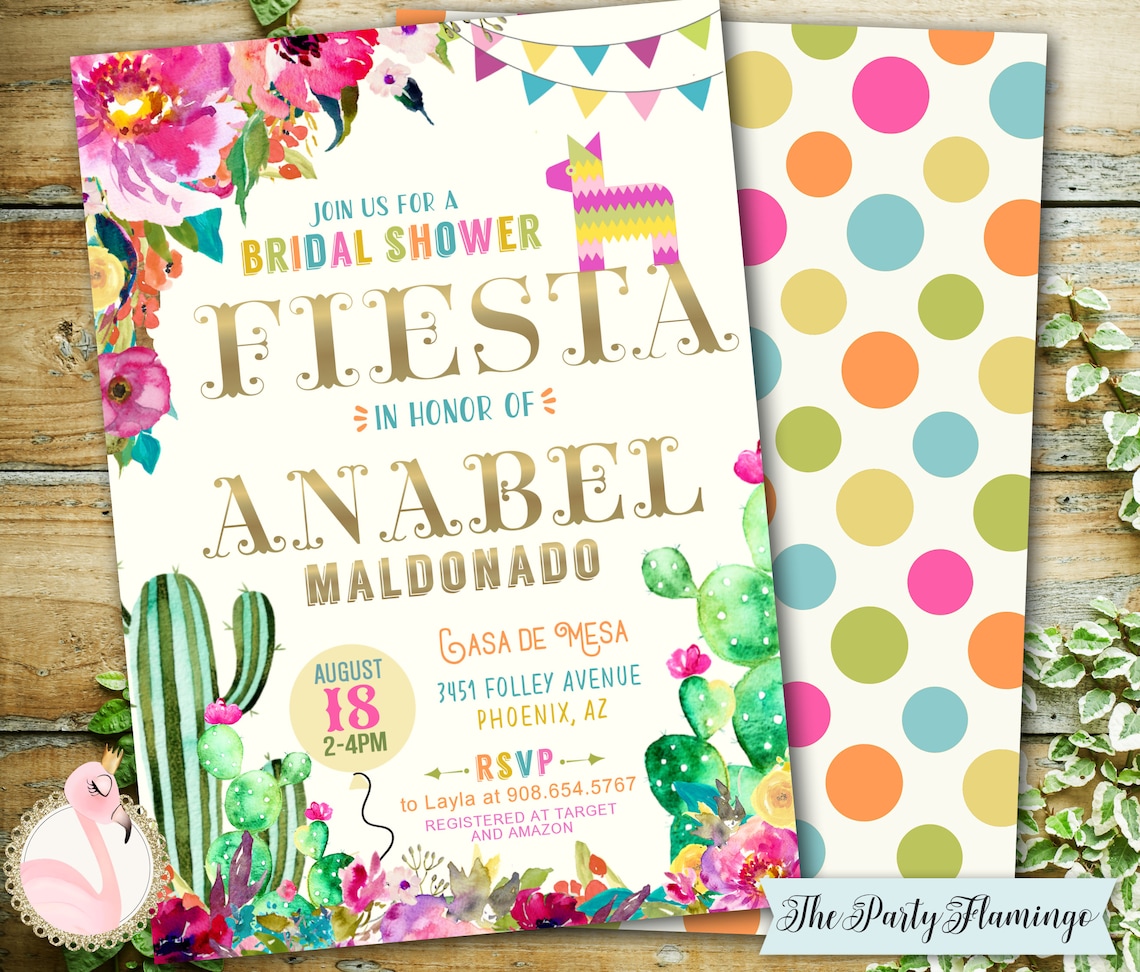 Fiesta Bridal Shower Invitation bridal fiesta invitation Etsy
