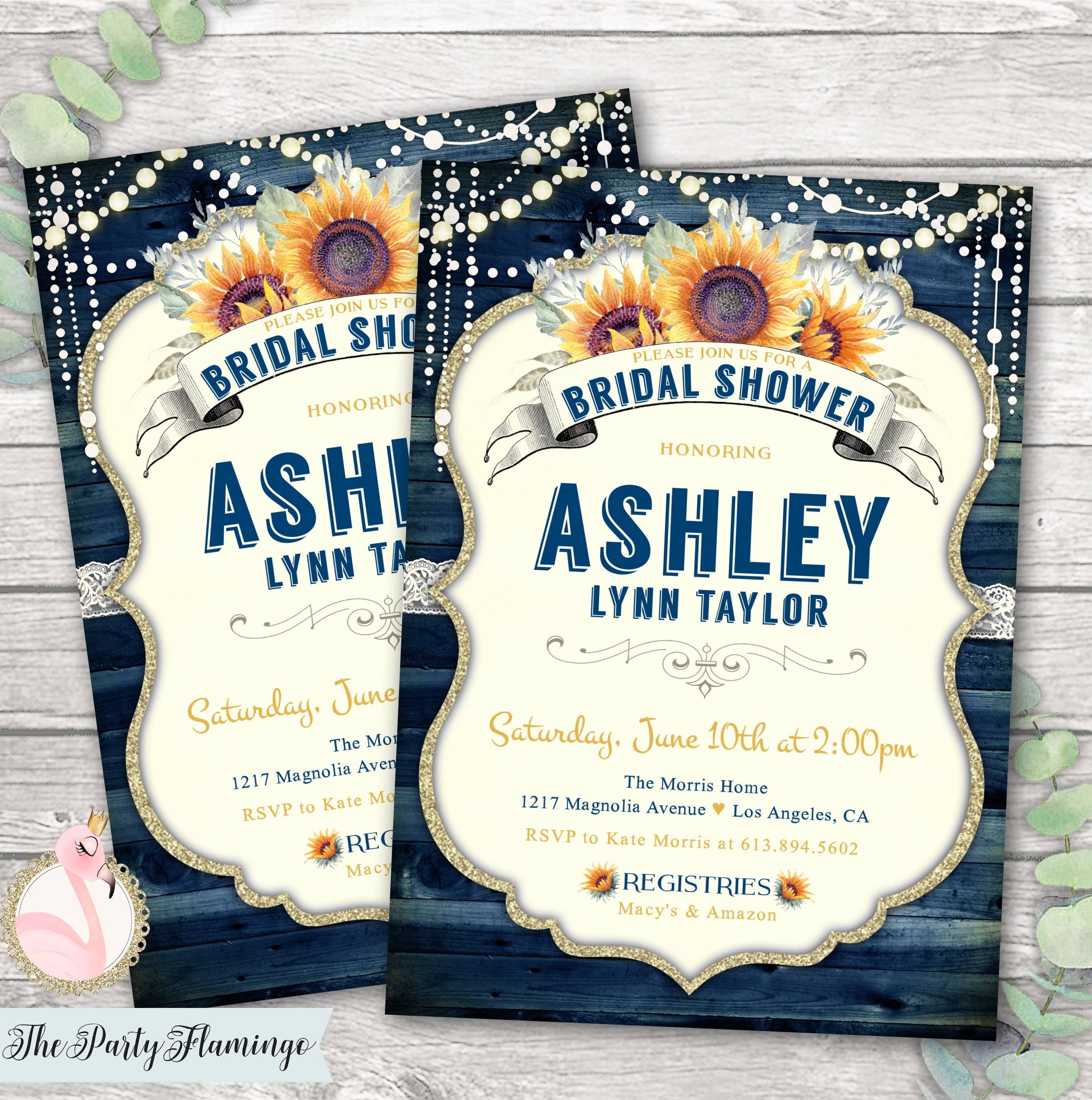 Sunflower Bridal Shower Invitation Sunflower Bridal Invites Etsy UK
