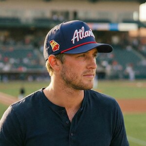 Navy "Atlanta" Baseball Cap | 3D Embroidered Trucker Hat Whiskey Pines Co.