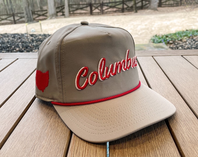 Gray columbus Oh Rope Hat 3D Embroidery Etsy