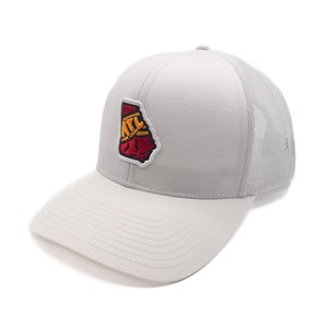 ATL Georgia Tomahawk Trucker Hat - Baseball Patch Hat Whiskey Pines Co.
